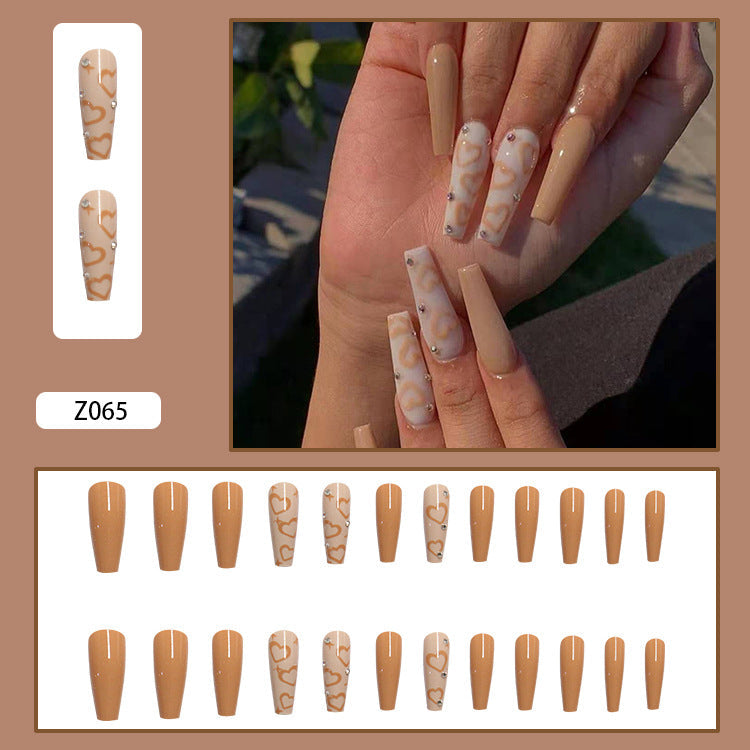 Long Ballet-Style Pre-Made Nail Extensions for European and American Style