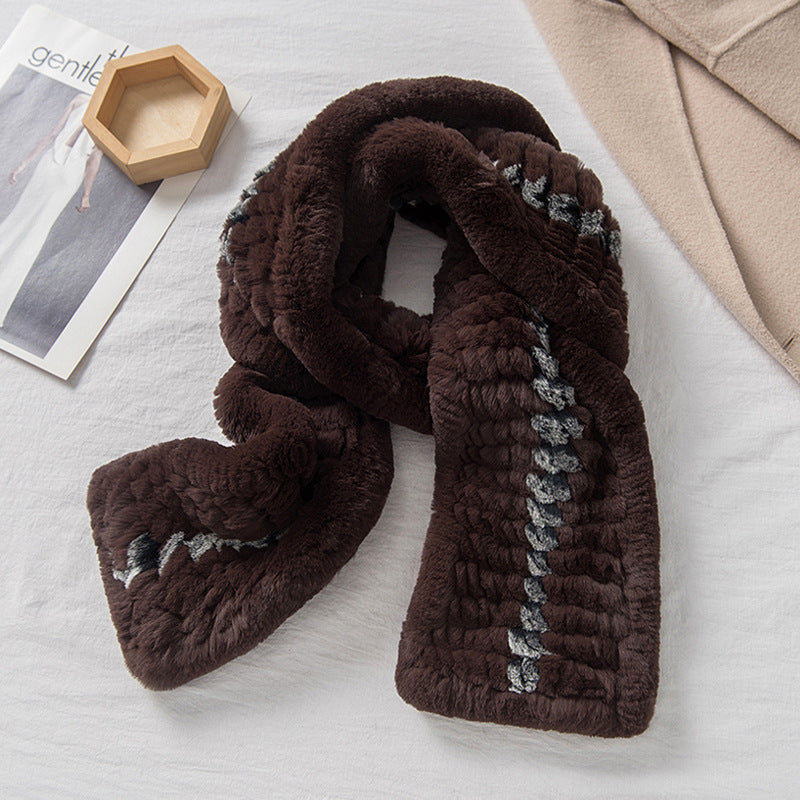 Warm Real Rabbit Fur Scarf - Winter Accessory