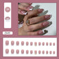 Simple Desire French Fall Nails, 24-Piece Ins-Style Set