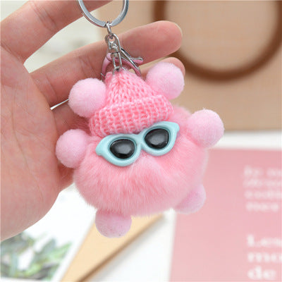 Real Rabbit Fur Rabbit Keychain Cute Fluffy Charm