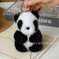 Cute Faux Mink Panda Keychain - Fuzzy Car Accessory