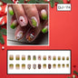 Christmas Short Square Grinch Green Gradient Cute Nail Tips