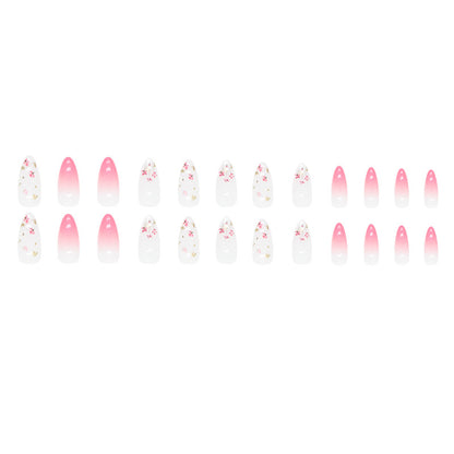 Adorable Flower Almond Nails, Soft Gradient and Romantic-Homeunderwear