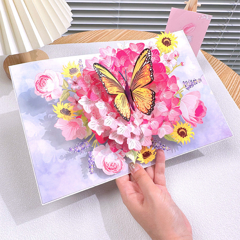 3D Sunflower Birthday Greeting Card