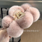 Luxury Real Rabbit Fur Large Hair Claw - Stylish Clip