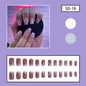 Short Square Silver Glitter Gradient Snowflake Design Nail Tips