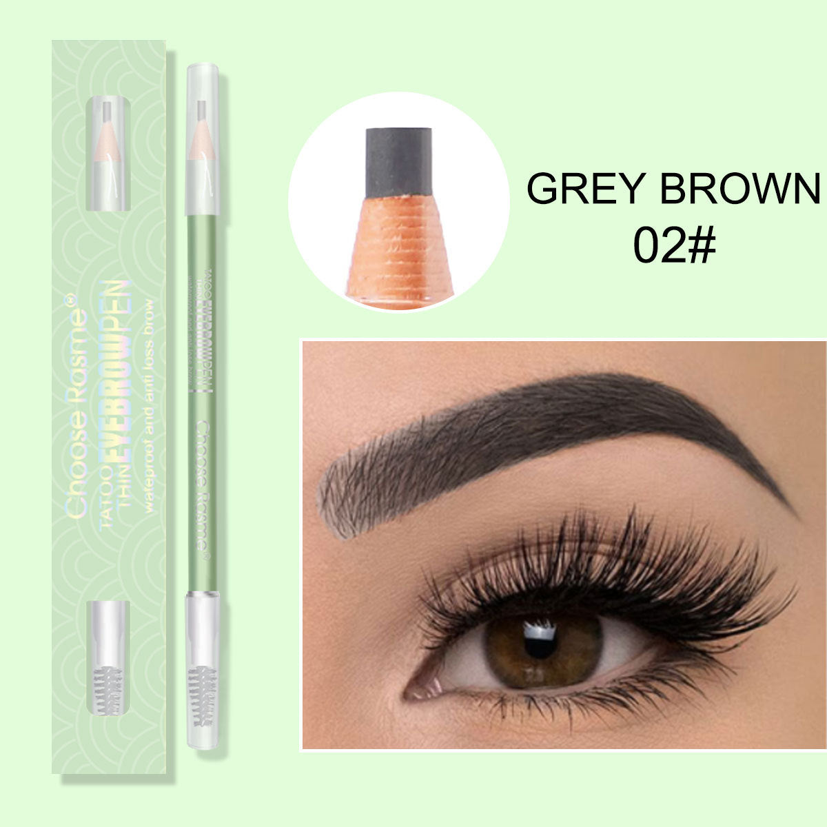 New Fashion Double-Ended Eyebrow Pencil - Ultra-Fine, Natural, Waterproof, Long-Lasting-Homeunderwear