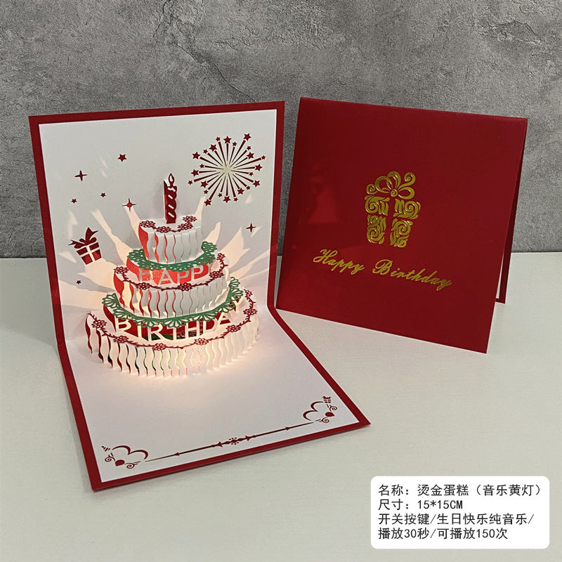 Ins - style 3D Birthday Greeting Card