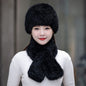 Winter Real Rabbit Fur Set - Hat & Scarf