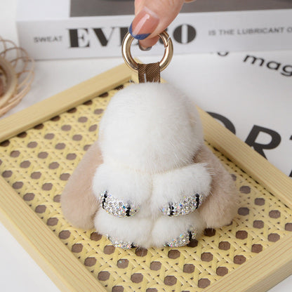 Mini Fuzzy Bunny Charm - Wholesale Keychain & Bag Accessory