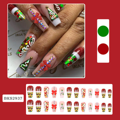 New Fashion3D Bow Christmas Nail Tips