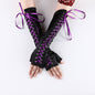 Satin Punk Tied Silk Ball Gloves