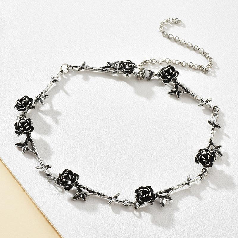 Rose Flower Combination Choker