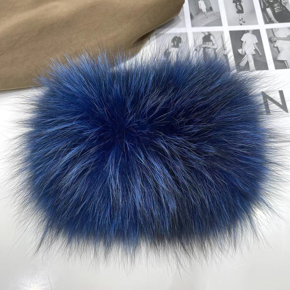 Winter Real Fox Fur Neck Warmer Thick Fur Scarf Headband