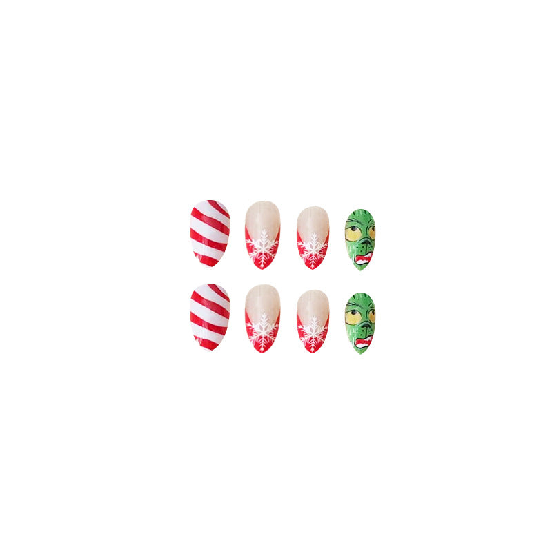 New FashionChic Multicolor Diamond Christmas Nail Tips-homeunderwear