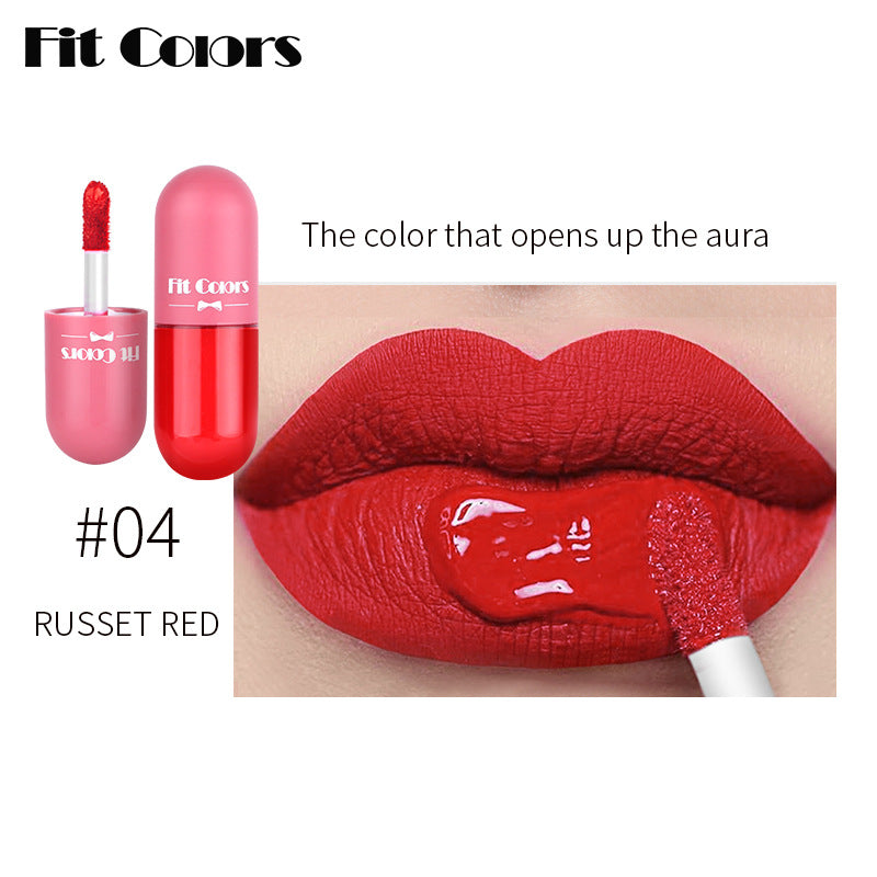 New Fashion 6-Color Mini Capsule Lip Gloss for Long-Lasting Matte Finish-Homeunderwear