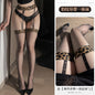 Sexy Leopard Print Suspenders Ultra-thin Temptation Crotch Stockings