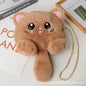 Cute Cat Plush Pouch - Fashionable Kawaii School Tote