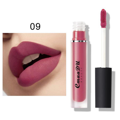 15-Color Non-Sticky Matte Lip Gloss and Lipstick Set-Homeunderwear