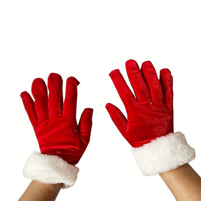 Christmas Snow Plus Velvet Gloves