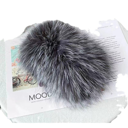 Winter Real Fox Fur Neck Warmer Thick Fur Scarf Headband