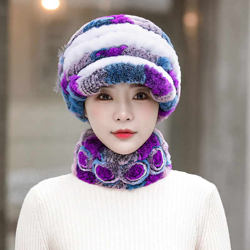 Warm Real Rabbit Fur Cap - Stylish Winter Hat