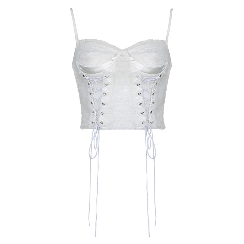 Wedding White Gartered Corset