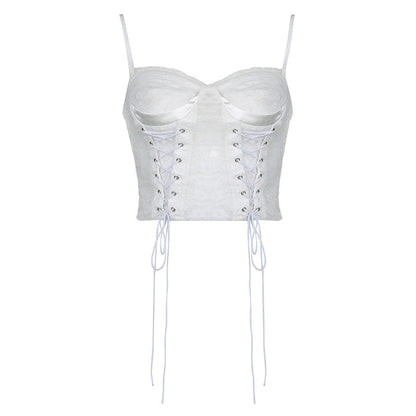 Wedding White Gartered Corset