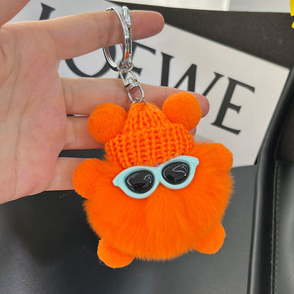 Cute Real Rabbit Fur Keychain - Car & Bag Charm