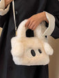 Cute Embroidered Dog Handbag  Fall Tote