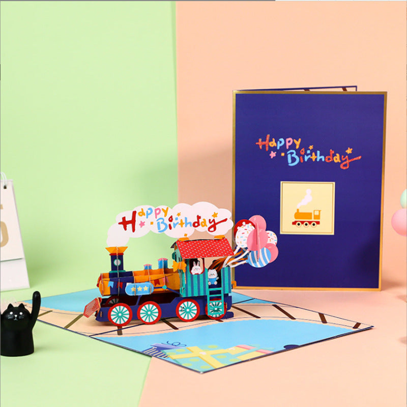 Ins - style 3D Birthday Greeting Card