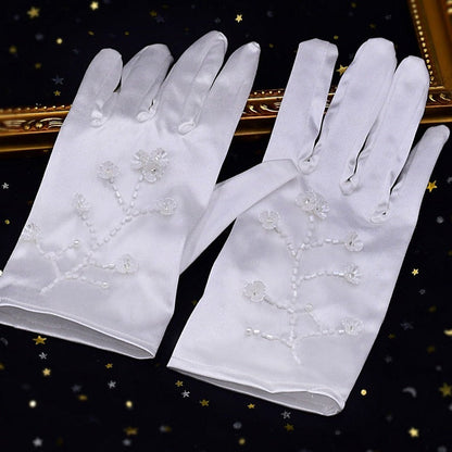 White Satin Ceremonial Gloves