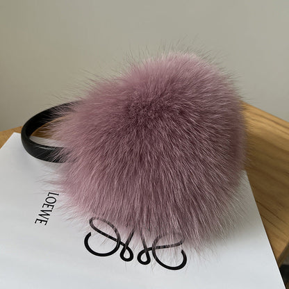 Luxury Real Fox Fur Ear Muffs - Winter Warmth