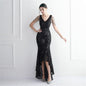 Big Flowy Fabric and Intricate Embroidery Elegant and Sensual Evening Dress