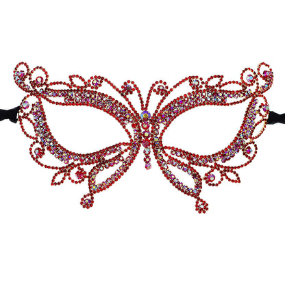 Stage Catwalk Rhinestone Butterfly Eye Mask