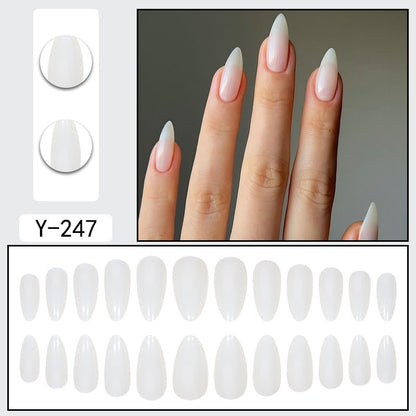 Y6 Ins Trendy Fall Nails: Almond Flashy Nail Tips