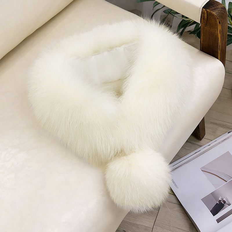 Warm Fox Fur Scarf - Winter Accessory