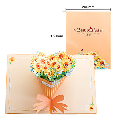 3D Sunflower Birthday Greeting Card