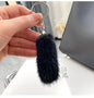 Cute Mini Real Mink Fur Tail Keychain Car Accessory