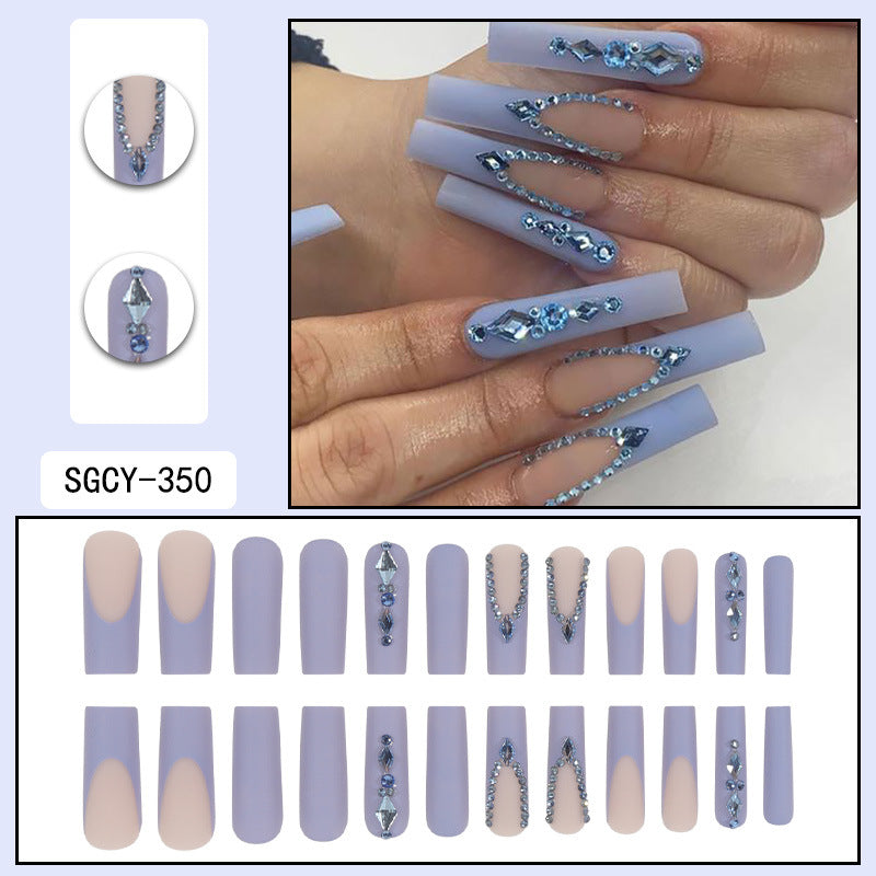 Long Elegant Nail Tips for Summer, Wearable Pads