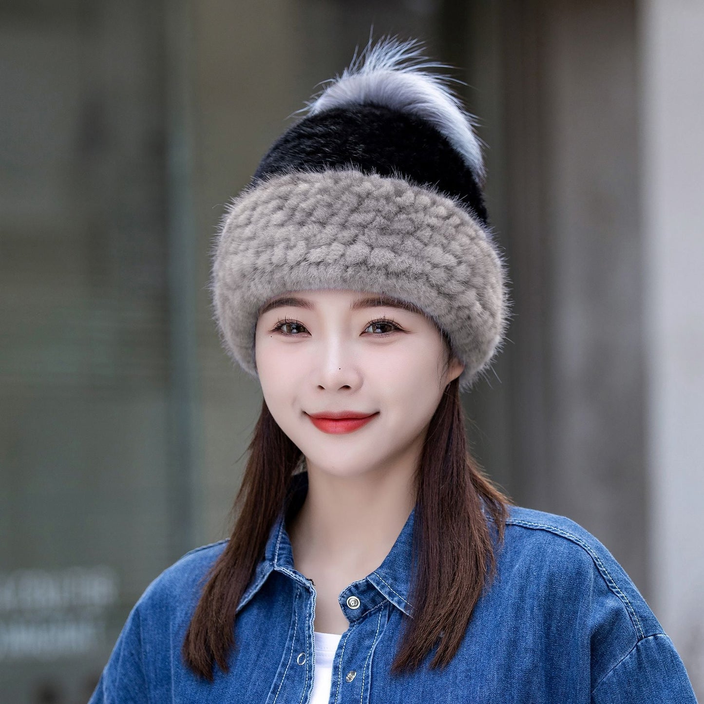 Winter Mink Fur Ear Flap Hat - Warm & Stylish