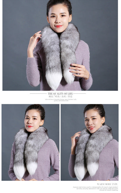 Winter Fox Fur Scarf - Stylish & Warm Neck Wrap