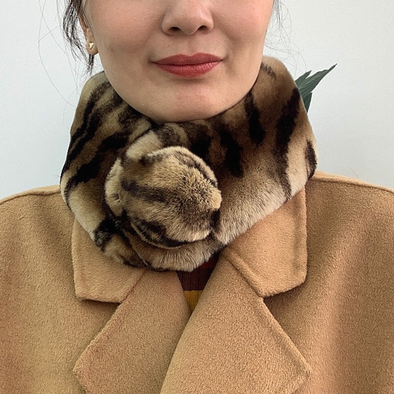 Luxury Real Rabbit Fur Scarf - Winter Velvet Touch