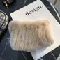 Warm Real Rabbit Fur Neck Warmer - Elastic Design