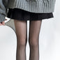 Autumn High Elastic Water Ripple Hollow Vertical Pattern Retro Pantyhose