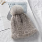 Stylish Mink Fur Hat with Fox Pom Pom