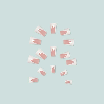 White French Duck Beak Removable Nail Tips