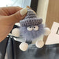 Cute Fuzzy Coal Ball Charm - Keychain & Bag Accessory