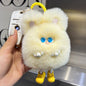 Cute Real Rabbit Fur Bunny Keychain - Fuzzy Charm