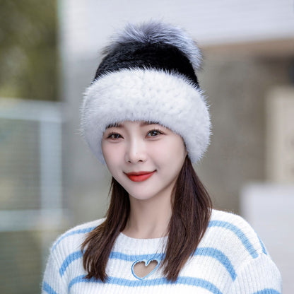 Winter Mink Fur Ear Flap Hat - Warm & Stylish